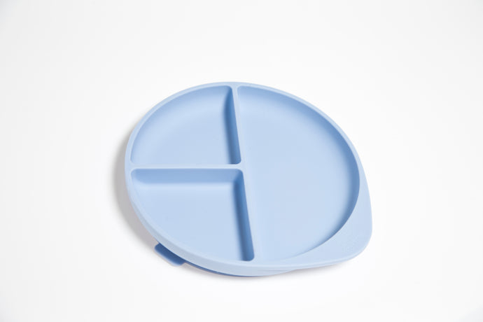 Silicone Suction Divided Plate (Crystal Waters)