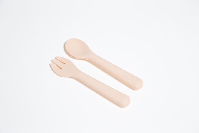 Silicone Spoon & Fork (Wheat Fields)
