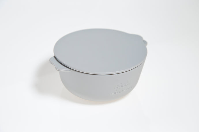 Silicone Bowl with Lid (Stormy Sky)