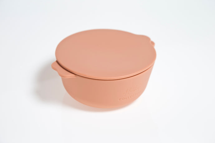 Silicone Bowl with Lid (Desert Dust)